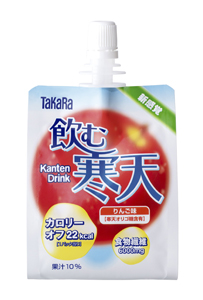 飲む寒天＜カロリーオフ＞パウチ りんご味