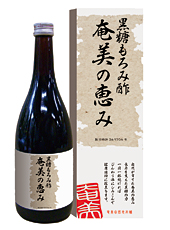 健康飲料「奄美黒糖もろみ酢　奄美の恵み」写真