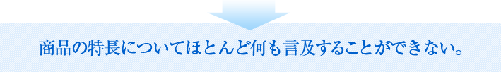 商品の特徴についてほとんど何も言及することができない。