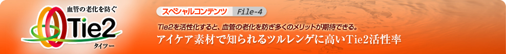 アイケア素材で知られるツルレンゲに高いTie2(タイツー)活性率
