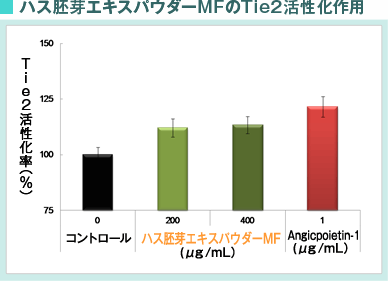 ハス胚芽エキスパウダーMFのTie2活性化作用