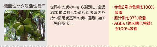 機能性ヤシ殻活性炭