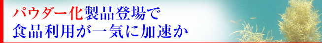 アカモクのパウダー化（粉末化）の製品登場で食品利用が一気に加速か width=