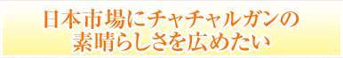 日本市場にチャチャルガン(サジー）の素晴らしさを広めたい