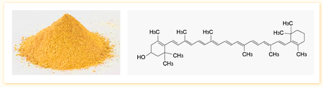 βークリプトキサンチン粉末と化学式