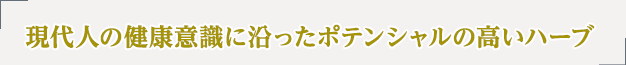 パロアッスルは現代人の健康意識に沿ったポテンシャルの高いハーブ