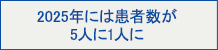 2025年には患者数が5人に1人に