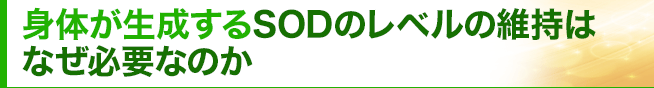 身体が生成するSODのレベルの維持はなぜ必要なのか