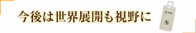 今後は世界展開も視野に