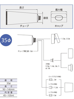 射出成形チューブ（インジェクション・モードルチューブ）　 35Φ